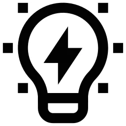 Electric Lightbulb Icon