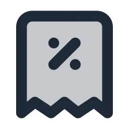 Receipt Discount Duotone Icon