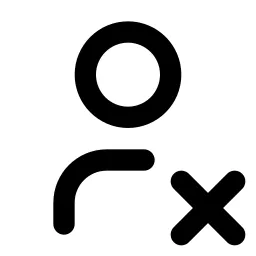 User X Line Icon