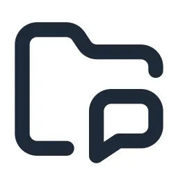 Folder Chat Line Icon