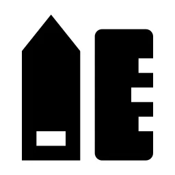 Pencil Ruler Fill Icon
