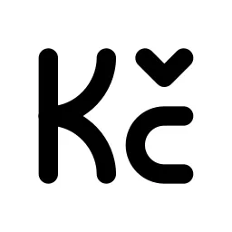 Currency Krone Czech Line Icon