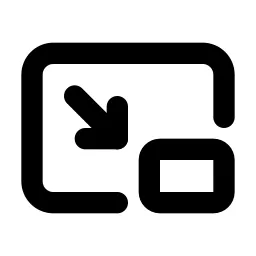 Picture In Picture On Line Icon