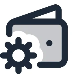 Wallet Settings Duotone Icon