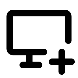Device Desktop Plus Line Icon