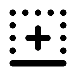 Border Bottom Plus Line Icon