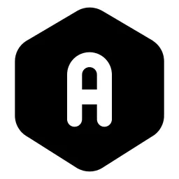Hexagon Letter A Icon