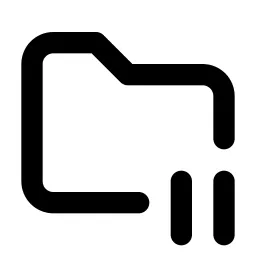 Folder Pause Line Icon