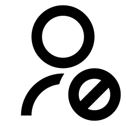 User Forbid Line Icon