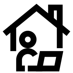 Remote Home Working Icon