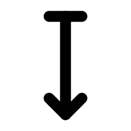 Arrow Down Bar Line Icon