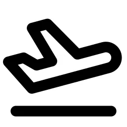 Plane Departure Line Icon