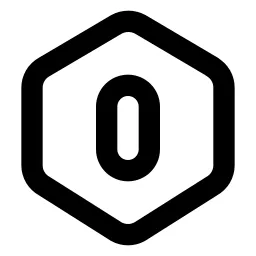 Hexagon Letter O Line Icon