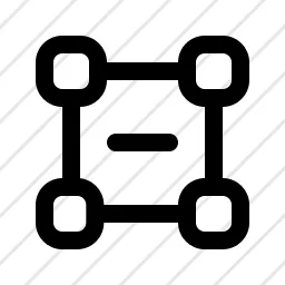 Bezier Remove Vector Nodes Icon