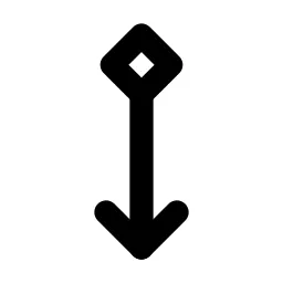 Arrow Down Rhombus Line Icon