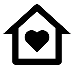 Home Heart Line Icon