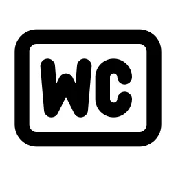 Badge Wc Line Icon