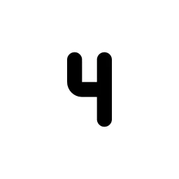 Number 4 Small Line Icon