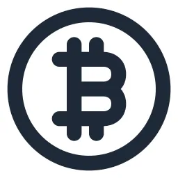 Bitcoin Circle Line Icon
