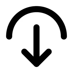 Arrow Up From Arc Line Icon