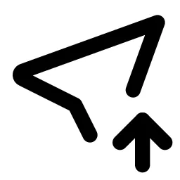 Location Up Line Icon