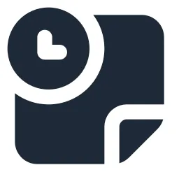 Note Clock Solid Icon