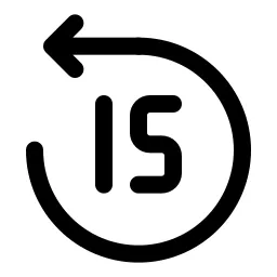Backward 15 Seconds Icon