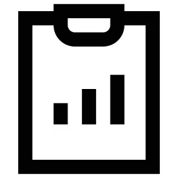 Graph Lines Clipboard Icon
