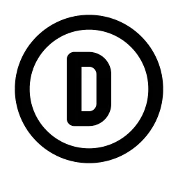 Circle Letter D Line Icon