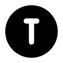 Circle Letter T Icon