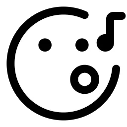 Emoji Sing Right Note Icon