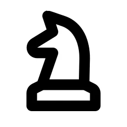 Chess Knight Line Icon