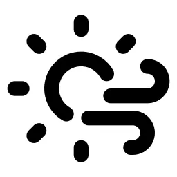 Sun Wind Line Icon