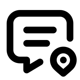 Message Pin Line Icon