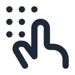 Hand Pointer Dial Line Icon