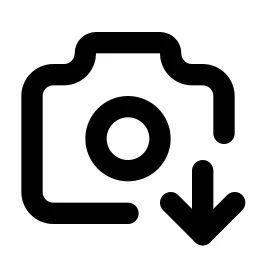 Camera Down Line Icon