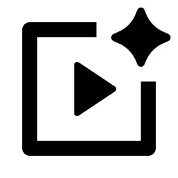 Video Ai Line Icon