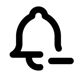 Bell Minus Line Icon