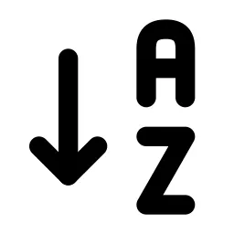 Sort Ascending Letters Line Icon