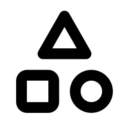 Triangle Square Circle Line Icon