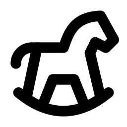 Horse Toy Line Icon