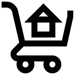 Shopping Cart House Icon