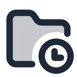Folder Clock Duotone Icon