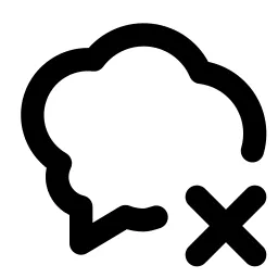 Bubble X Line Icon