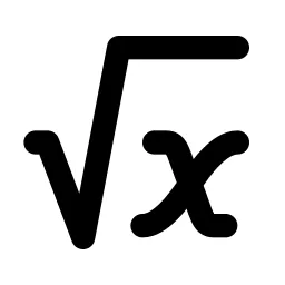 Square Root 2 Line Icon