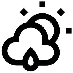 Partly Cloudy Rain Icon