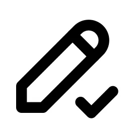 Pencil Check Line Icon