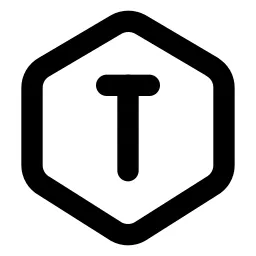 Hexagon Letter T Line Icon