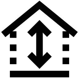 Arrow Up Down House Icon