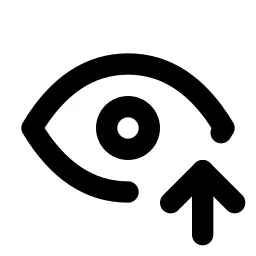 Eye Up Line Icon